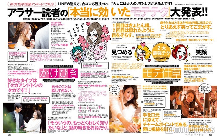 アラサー読者の「本当に効いたモテテク」発表（画像提供：エムオン・エンタテインメント）