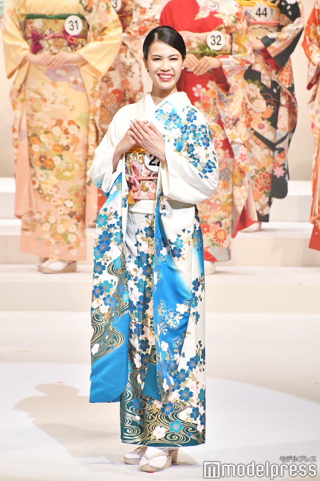 着物審査の様子／「2020ミス・インターナショナル日本代表選出大会」（C）モデルプレス