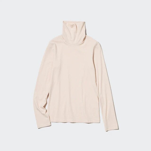 ユニクロ　uniqlo　レディース　おすすめ　オススメ　コスパ　2023　春　値下げ　セール　トップス　ジャージータートルネックT　タートルネック　レイヤード