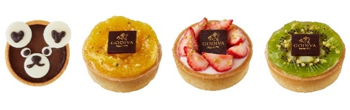 チョコレートムースタルト クマ:630円、チョコレートムースタルト オレンジ:580円、チョコレートムースタルト イチゴ:730円、チョコレートムースタルト キウイ:630円/画像提供:ゴディバ ジャパン