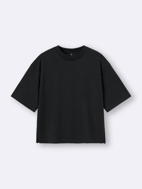 ドライワイドT 2025春夏guレディース黒990円ドライワイドT