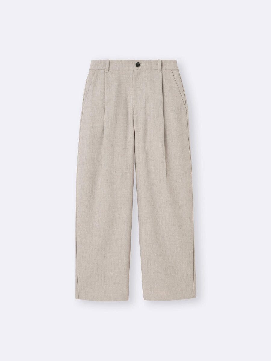 GUのワイドテーパードアンクルパンツ