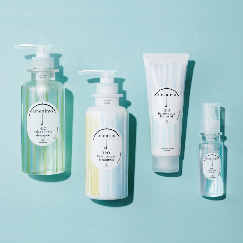 （左から）シャンプー、トリートメント、ヘアマスク、ヘアオイル