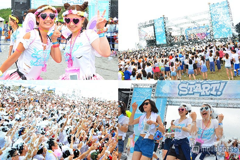 「バブルラン」1万2千人が泡まみれに 野外パーティで会場興奮<体験レポ>