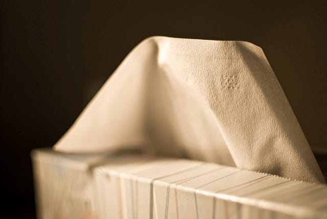 どこの家庭にもあるティッシュペーパーをフル活用!(Day 38 by Chris Costes)