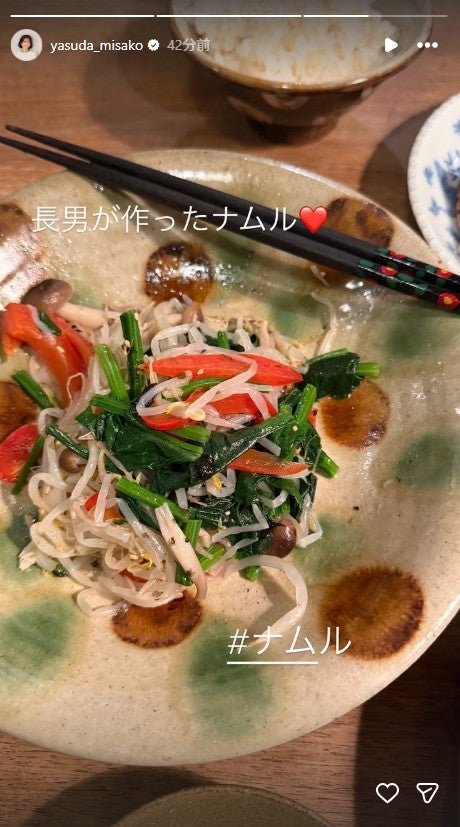 安田美沙子Instagramストーリーズより