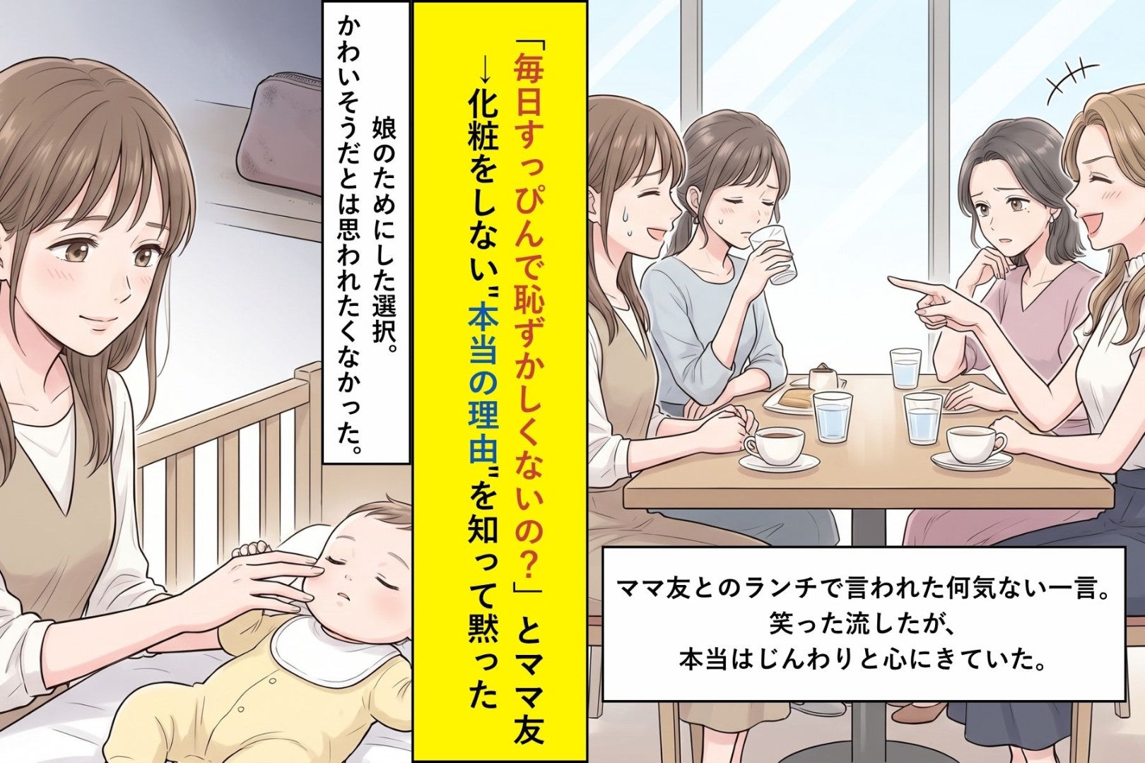 「毎日すっぴんで恥ずかしくないの？」とママ友→化粧をしない"本当の理由"を知って黙った