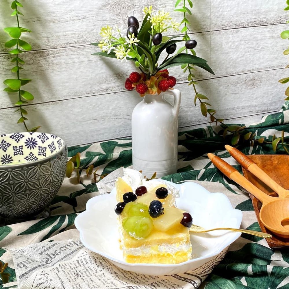 洋ナシスコップケーキ