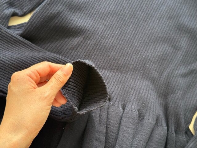 GUペプラムニットプルオーバー GUペプラムニットプルオーバーの袖口