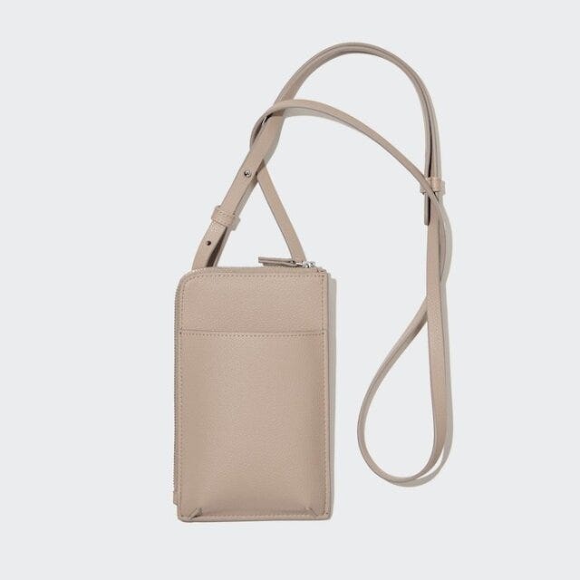 ユニクロ　uniqlo　レディース　おすすめ　オススメ　コスパ　2023　夏　秋　バッグ　小物　高見えバッグ　レザータッチウォレットショルダーバッグ　ウォレットショルダー