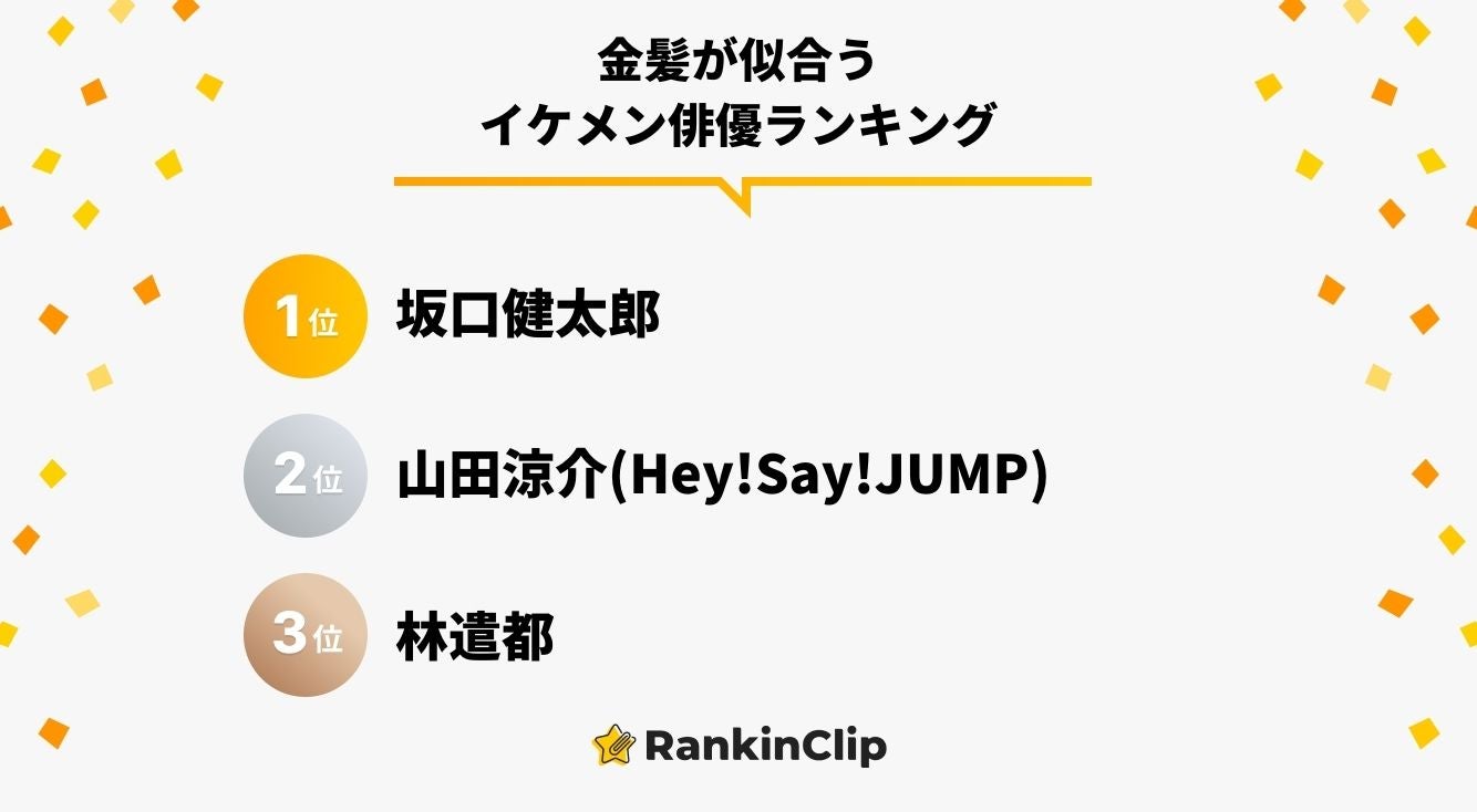 金髪が似合うと思う俳優ランキング モデルプレス