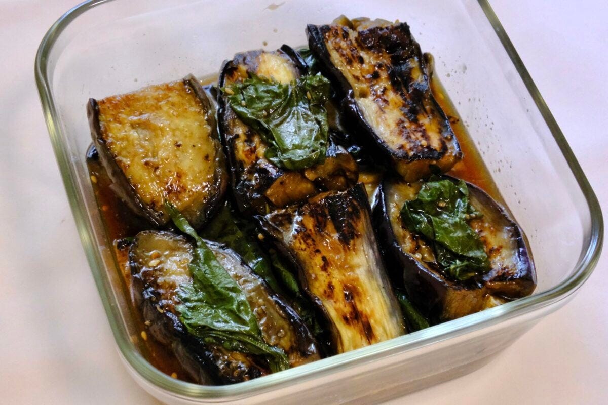 ロバート馬場　大葉ナスの煮浸し