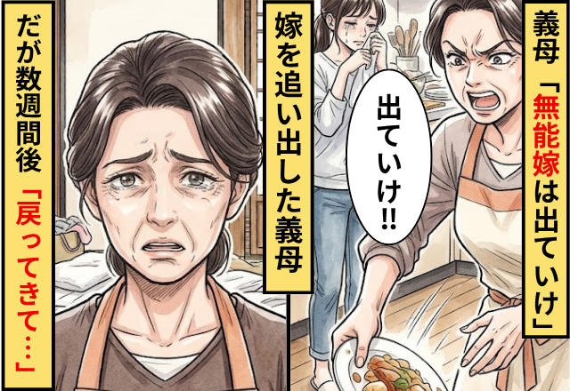 「無能嫁は出ていけ」家から追い出した義母！だが数週間後「戻ってきて…」嫁の価値を理解した話