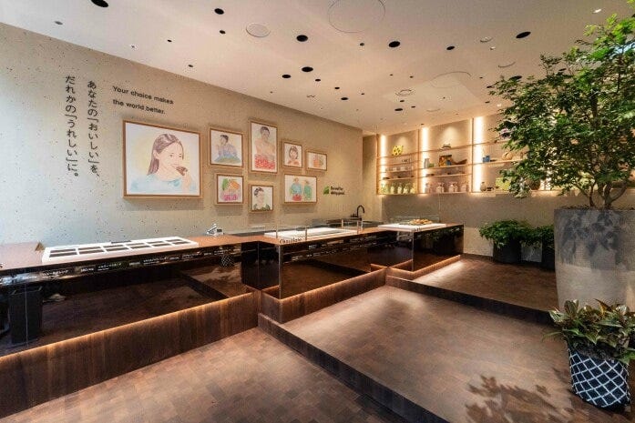 「imperfect」の内観。キャッチコピーは、「あなたの『おいしい』を、だれかの『うれしい』に。」　※画像提供／imperfect