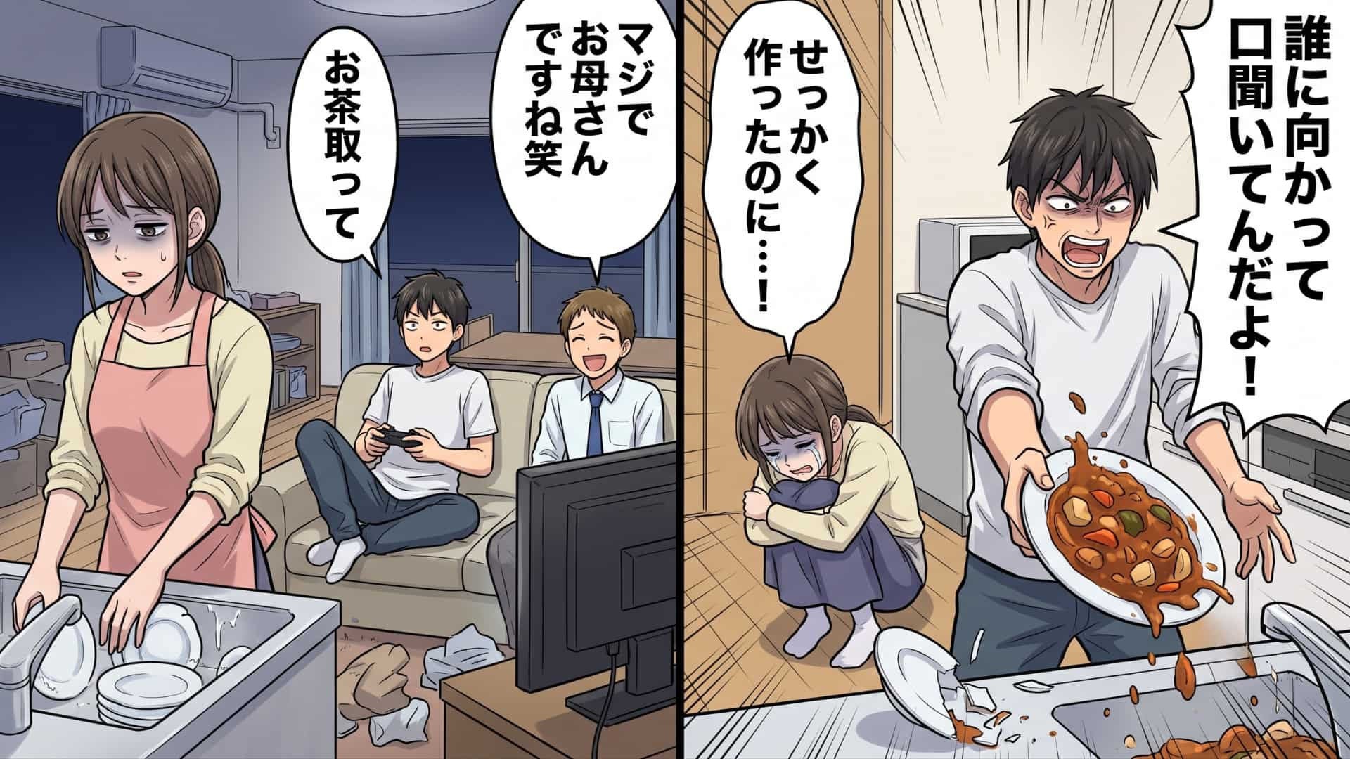 【モラハラ】「誰に向かって口聞いてんだよ！」手料理を流し台に捨てる彼氏に号泣...翌朝、主人公は【まさかの決断】を！？