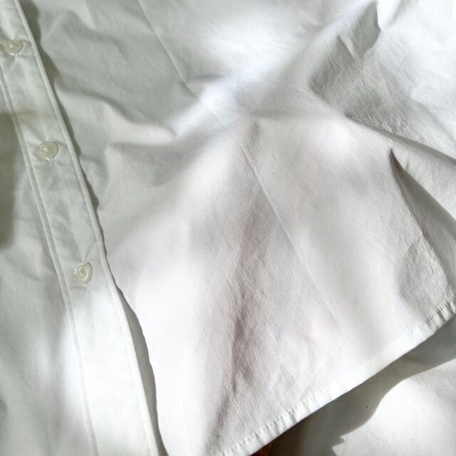 PLSTタイプライタークロップドシャツ PLSTタイプライタークロップドシャツの生地感