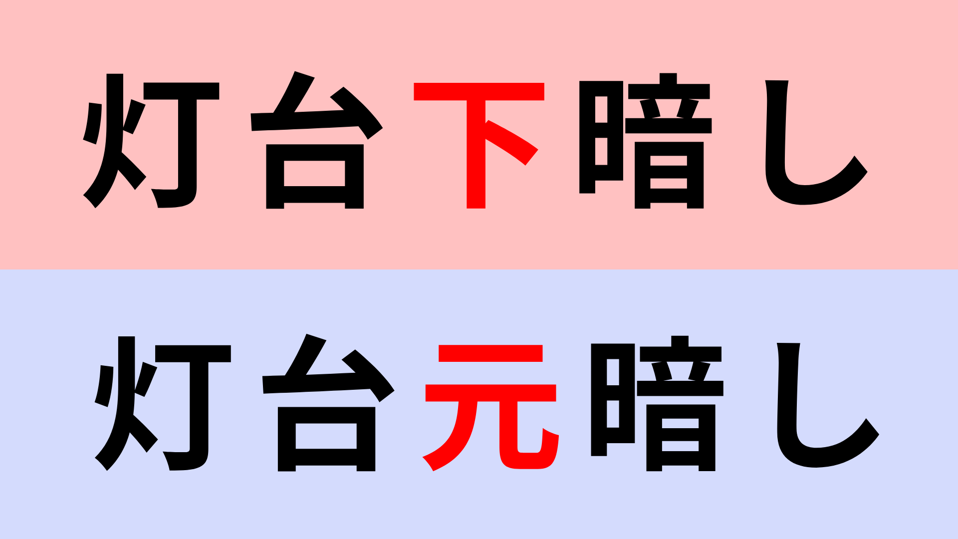 【漢字クイズ】「灯台下暗し」or「灯台元暗し」どちらが正しい？聞いたことはあるけど...！