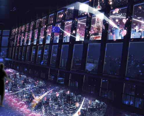 東京タワーの夜景に桜吹雪が舞う!3Dマッピングイベントが夜桜バージョンに