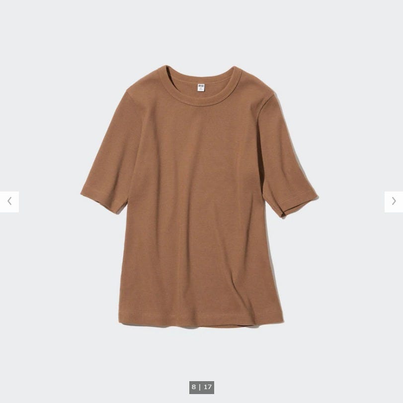 ユニクロ　uniqlo　レディース　アイテム　おすすめ　オススメ　トレンド　人気　コスパ　使える　おしゃれ　お洒落　オシャレ　2022　夏　Tシャツ　人気　リブクルーネックT　リブTシャツ