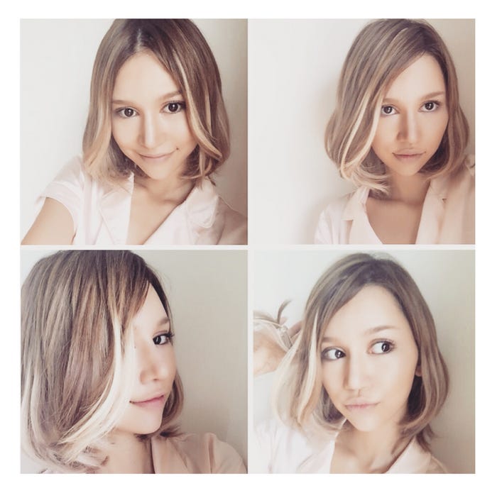 復活ボブヘアで魅了した水沢アリー/オフィシャルブログ(LINE)より【モデルプレス】