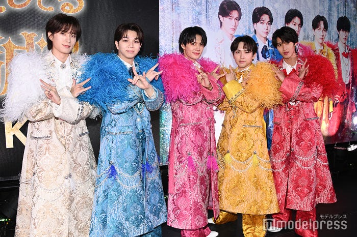 M!LK(左から)山中柔太朗、塩崎太智、佐野勇斗、吉田仁人、曽野舜太(C)モデルプレス