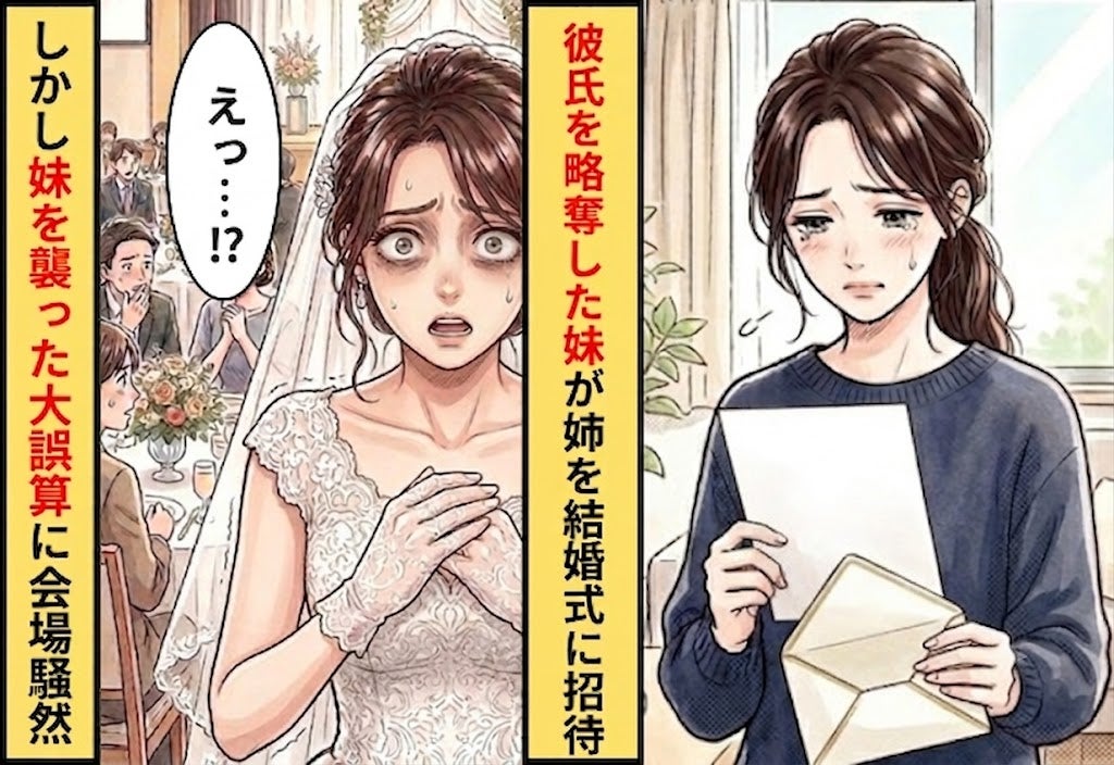 彼氏を略奪した妹が…“あえて”姉を結婚式に招待。しかし⇒「えっ…！？」妹を襲った【大誤算】に会場騒然！？