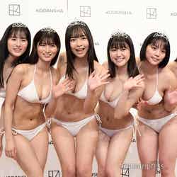 （左から）内藤花恋、大島璃乃、天野きき、和泉芳怜、山岡雅弥、辻優衣 （C）モデルプレス
