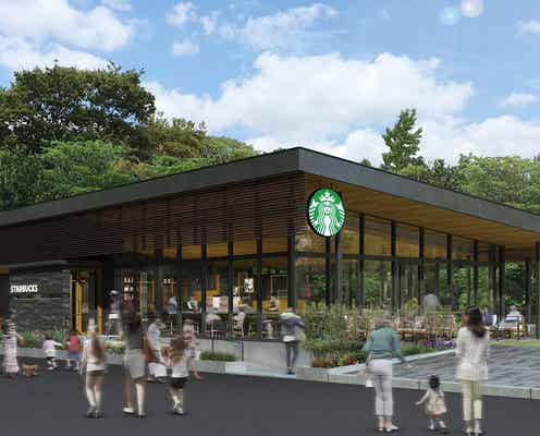 自然溢れるスタバ、大阪城公園内にオープン コーヒー片手にほっと一息