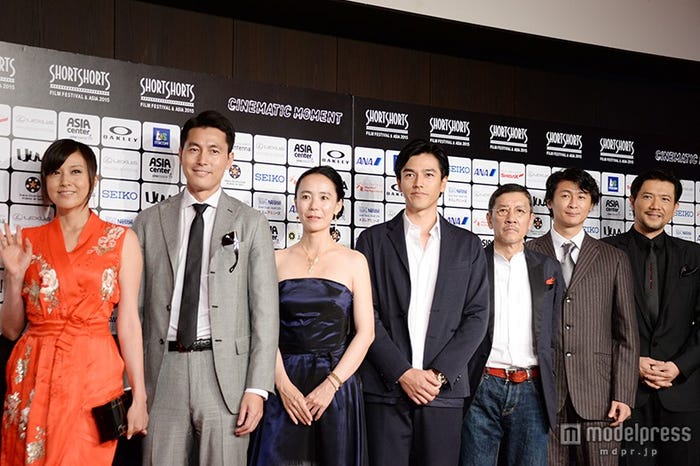 (左から)藤原紀香、チョン・ウソン、河瀬直美、要潤、奥田瑛二、冲方丁、別所哲也