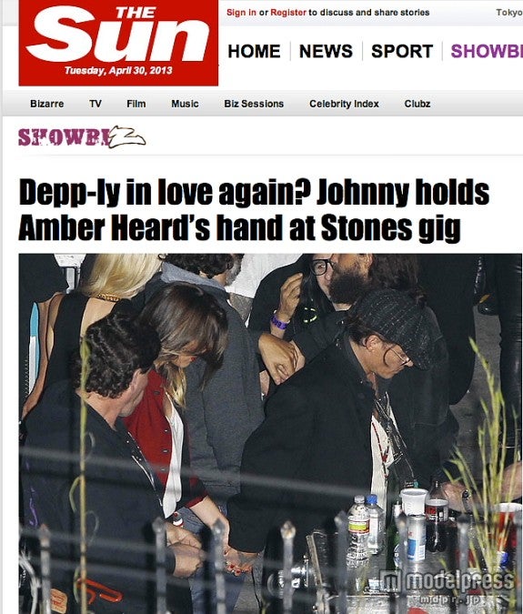 ジョニー・デップ、ウワサの恋人アンバー・ハードと手つなぎ写真がパパラッチ