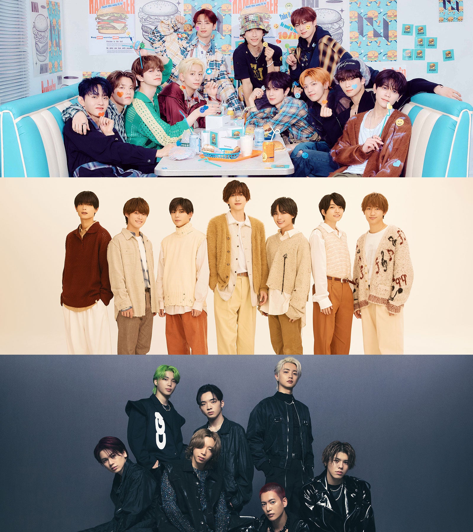 INI×なにわ男子×BE:FIRST、同期3組コラボメドレー決定「ベストヒット歌謡祭2023」特別企画発表