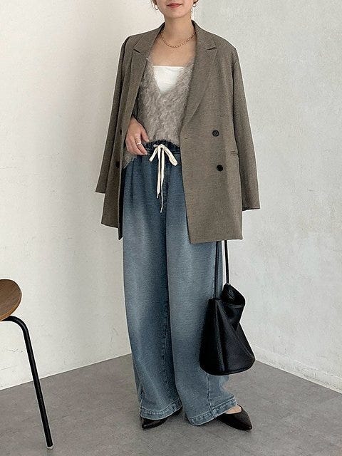ニットベスト コーデ ニットベストコーデ3