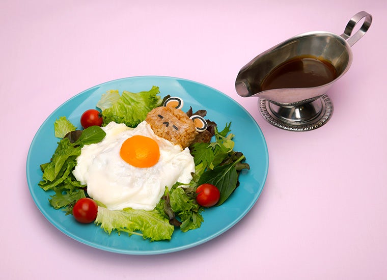 くまがおやすみハンバーグロコモコ（C）igarashi yuri／LINE