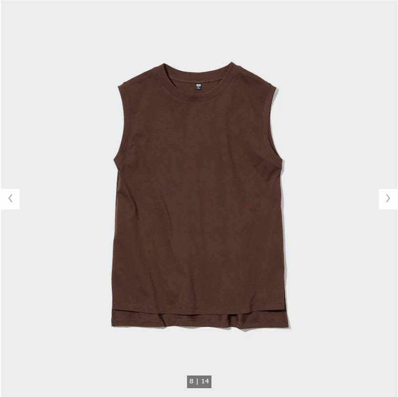 ユニクロ レディース 夏 人気トップス ユニクロ uniqlo レディース アイテム おすすめ オススメ トレンド 人気 コスパ 使える おしゃれ お洒落 オシャレ 2022 夏 トップス 人気 優秀 ノースリーブ エアリズム エアリズムコットンクルーネックT ブラウン