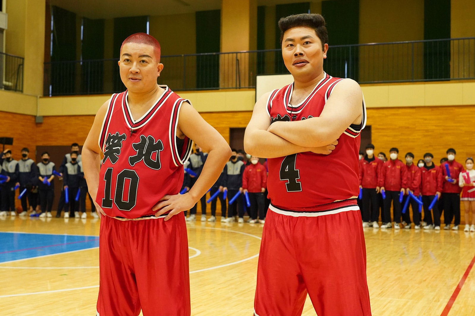 「高校バスケ全国制覇の道」（左から）松尾駿、岡部大（C）フジテレビ