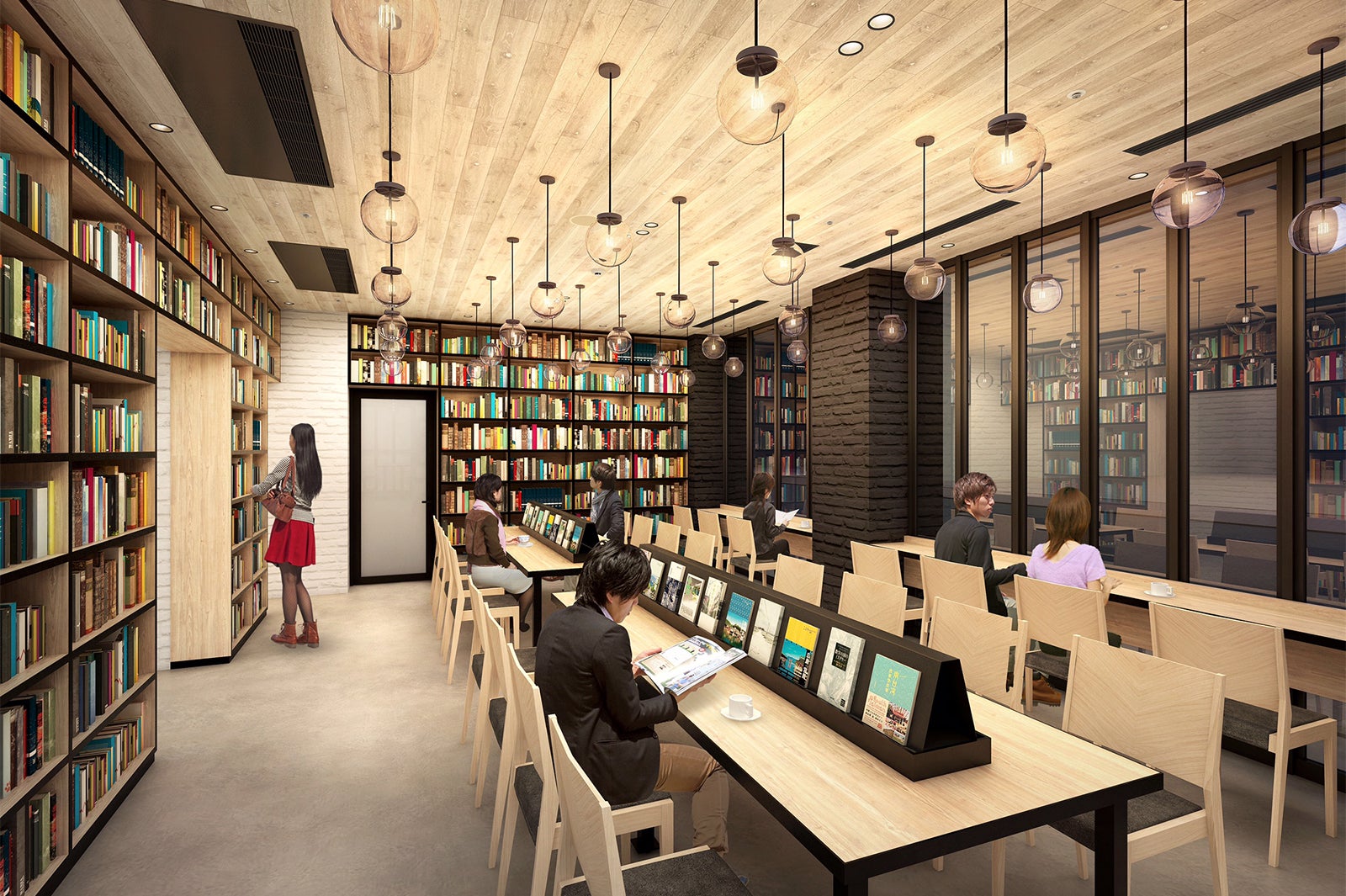 ランプライトブックスカフェ（イメージ）／画像提供：ソラーレ ホテルズ アンド リゾーツ