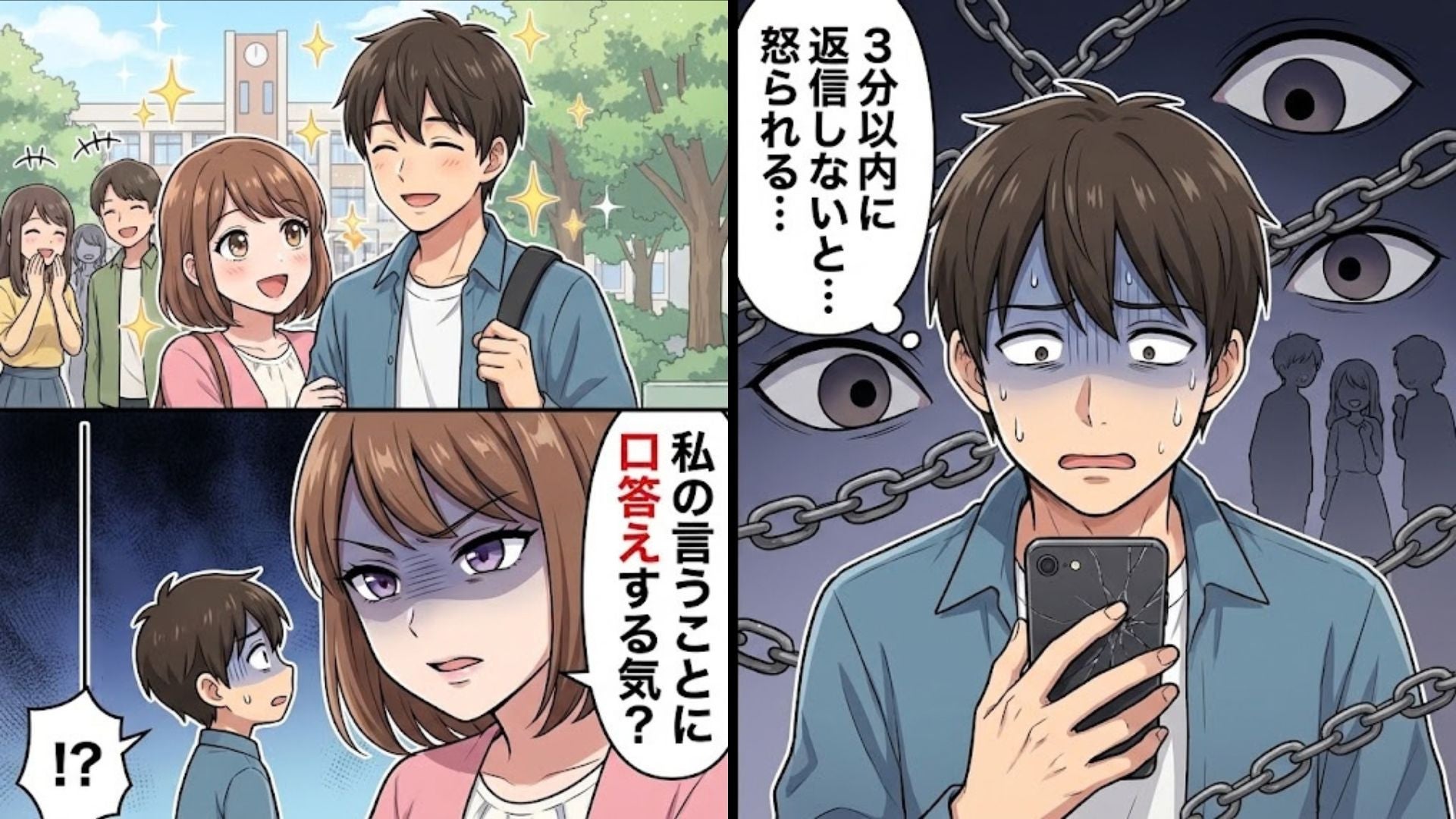 【モラハラ彼女】「口答えする気？」愛する彼女の正体は最恐の“女王さま”...！？理不尽すぎるルールに、とうとう主人公は限界を感じて！