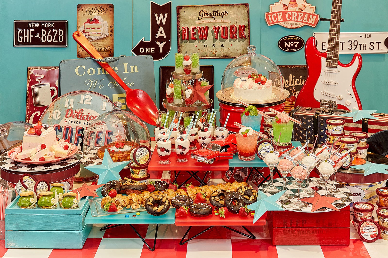 京王プラザホテル「スイーツコレクション with ハーゲンダッツ」60年代レトロなNYがテーマ