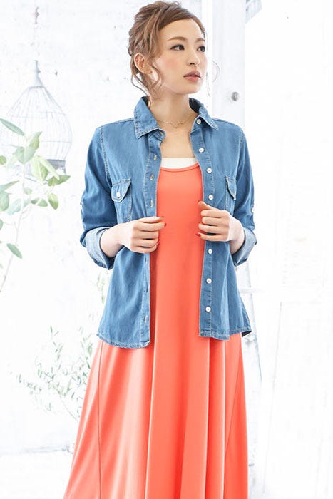 ワンウォッシュ2wayデニムシャツ「Pierrot」1,980円(税込)/画像提供:Pierrot