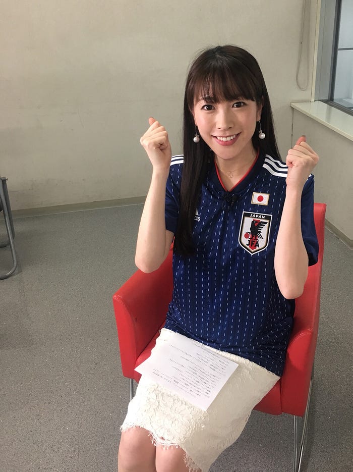 この日はW杯に絡めた内容の取材でした。 (提供写真)