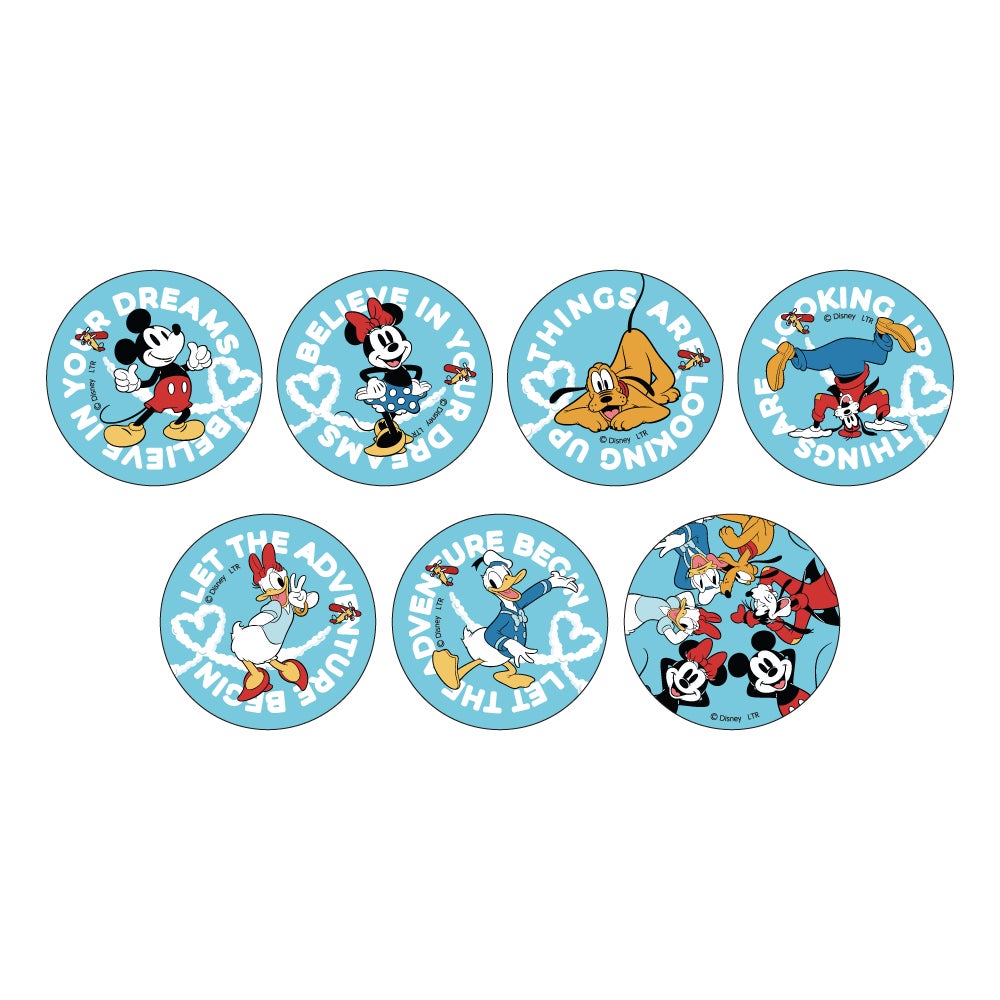 ビッグ缶バッジ（ランダム7種）税込880円（C）Disney
