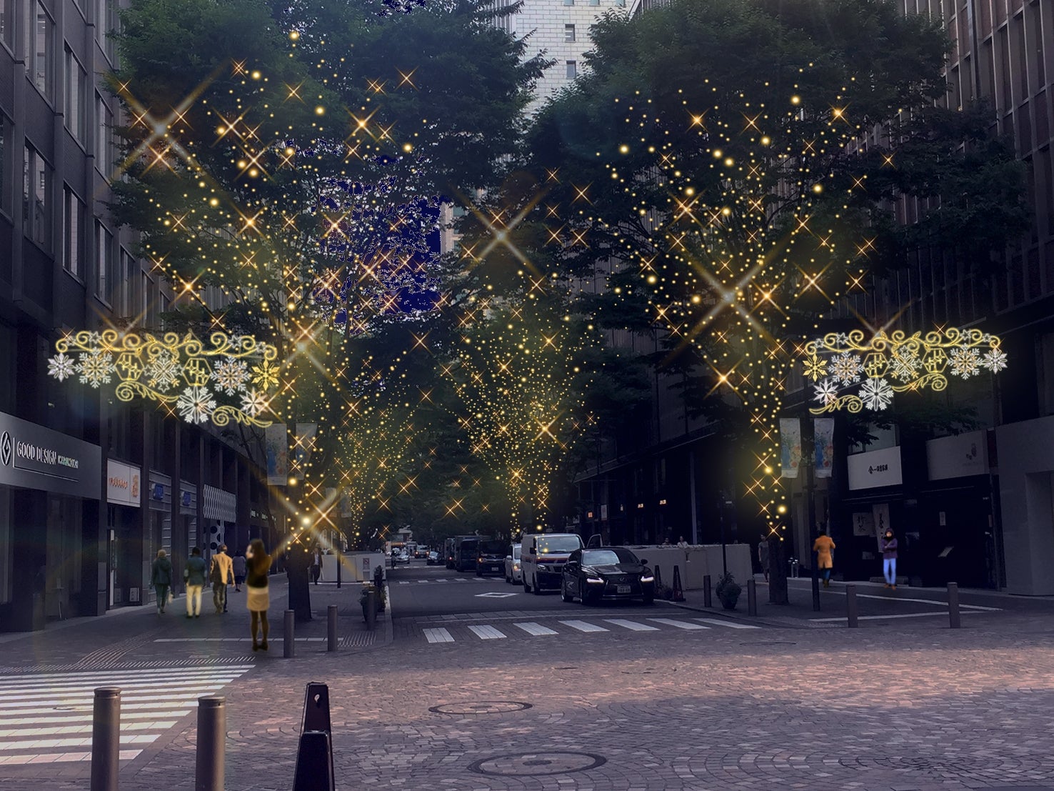 有楽町エリアイルミネーション装飾（イメージ）／画像提供：丸の内イルミネーション実行委員会 