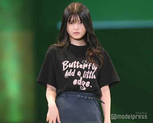 景井ひな、ミニスカから美脚スラリ 大ぶりピアスがアクセント【札幌コレクション2024SS】