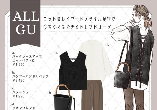 画像2 8 完売前に絶対ゲットして バックリボンで後ろ姿も抜かりなく可愛い Gu ニットベスト モデルプレス