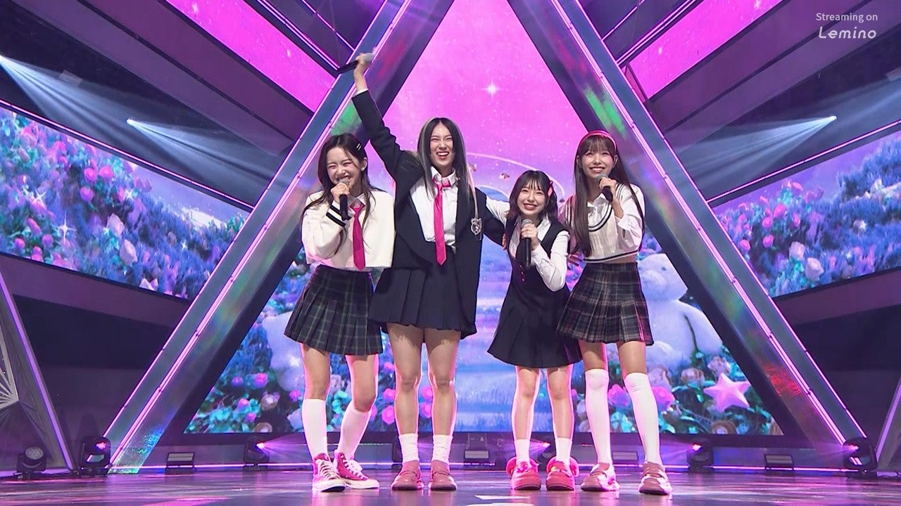 加藤心、高畠百加、桜庭遥花、八田芽奈「PRODUCE 101 JAPAN THE GIRLS」第7話より（C）PRODUCE 101 JAPAN THE GIRLS