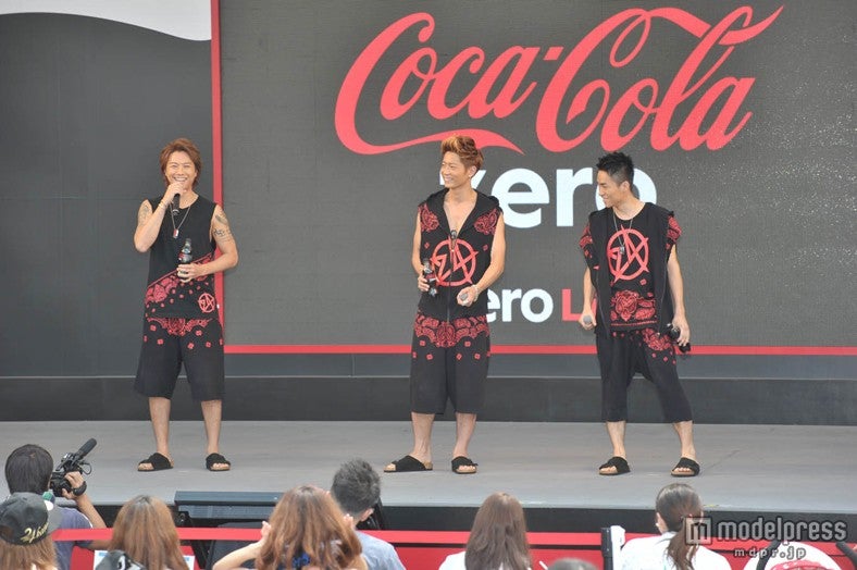 「コカ・コーラゼロ×EXILE新TVCM発表イベント」に参加したEXILEのTETSUYA