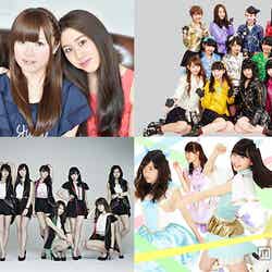 「TOKYO IDOL FESTIVAL 2015」第14弾出演者発表（左上から時計回り）Re:ガールズ、SUPER☆GiRLS、わーすた、GEM