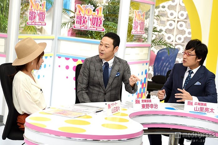 左から:山田菜々、東野幸治、山里亮太