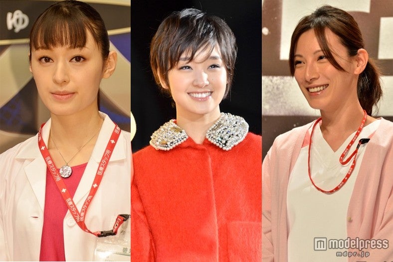 2014冬ドラマに出演する女優（左より）栗山千明、剛力彩芽、加藤あい