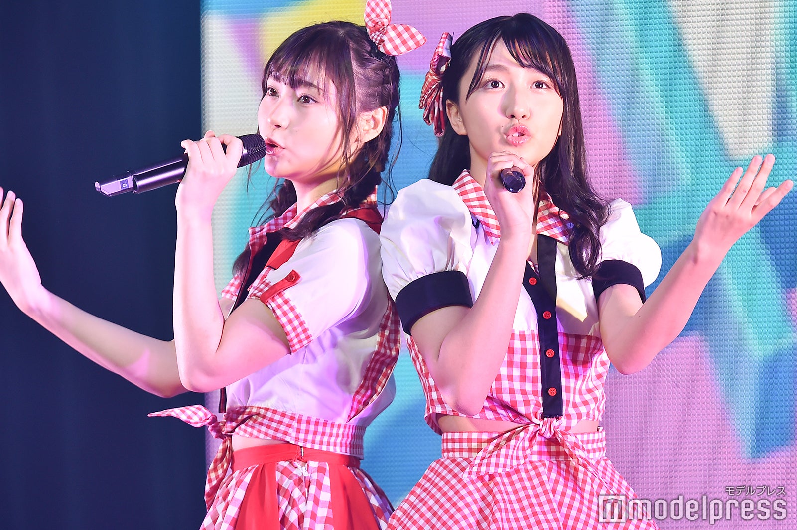 川越紗彩、小見山沙空「NGT48 選抜メンバーコンサート ～TDC 選抜、合宿にて決定。初めての経験～」 （C）モデルプレス